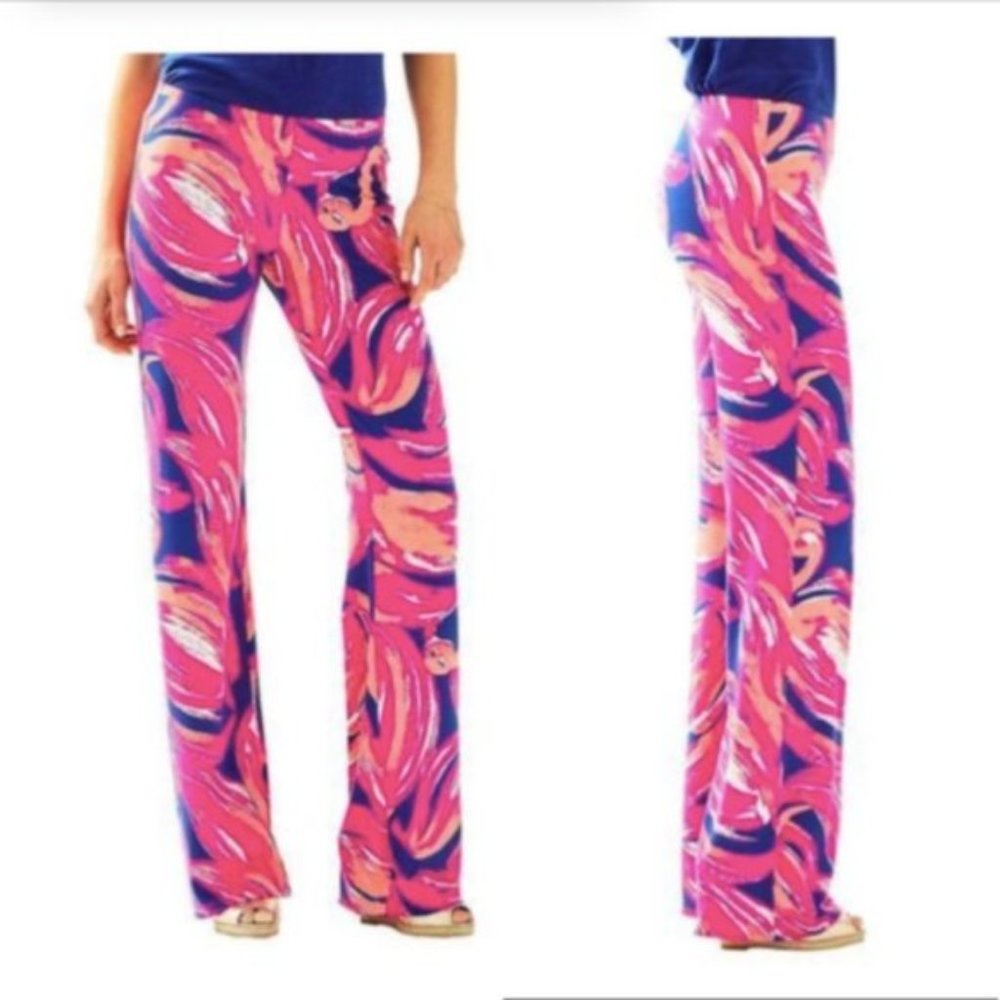 Lilly Pulitzer Georgia Mays Plume Bloom palazzo pant VGUC
